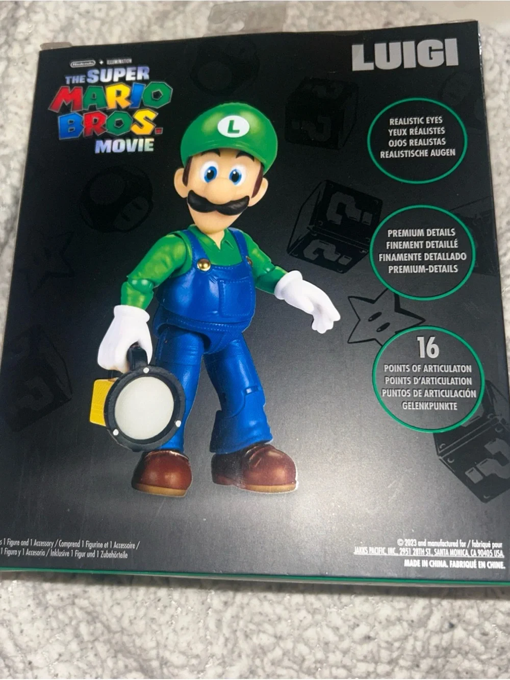 The Super Mario Bros Movie LUIGI 5” Figure Jakks Pacific Nintendo 2023 - NEW!